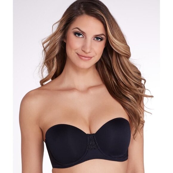 Vanity Fair 40C Beauty Back Underwire Smoothing Strapless Bra Black 74380 - Picture 1 of 14